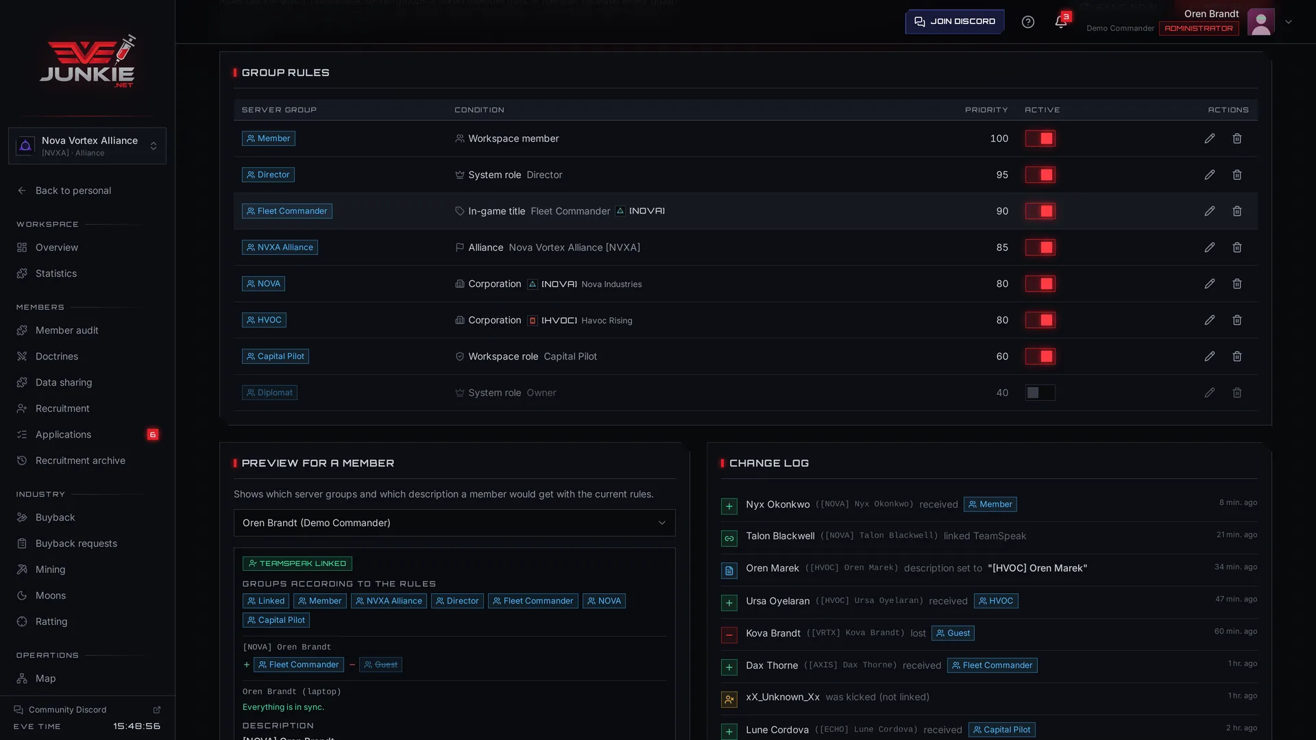 TeamSpeak – Server groups by rule
