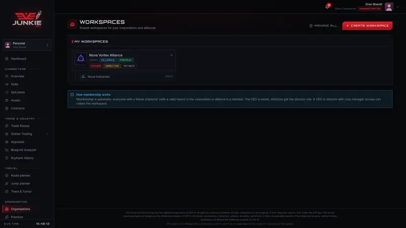 Roles & permissions – screenshot