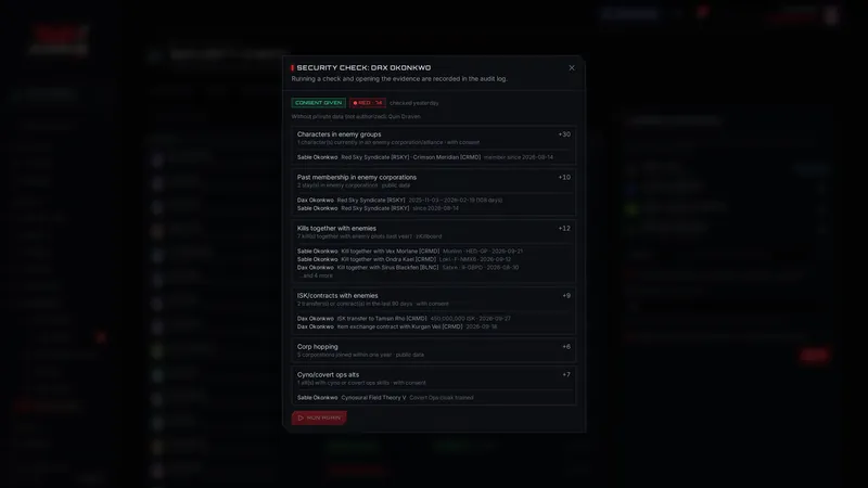 Security check – screenshot