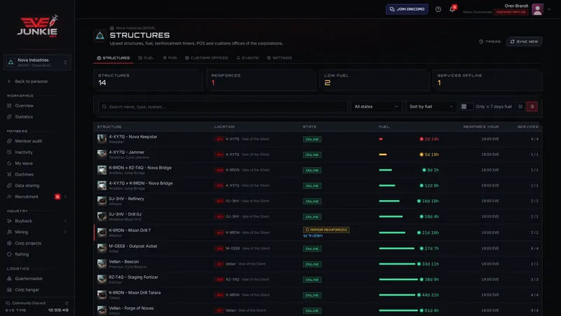 Structures & fuel – screenshot