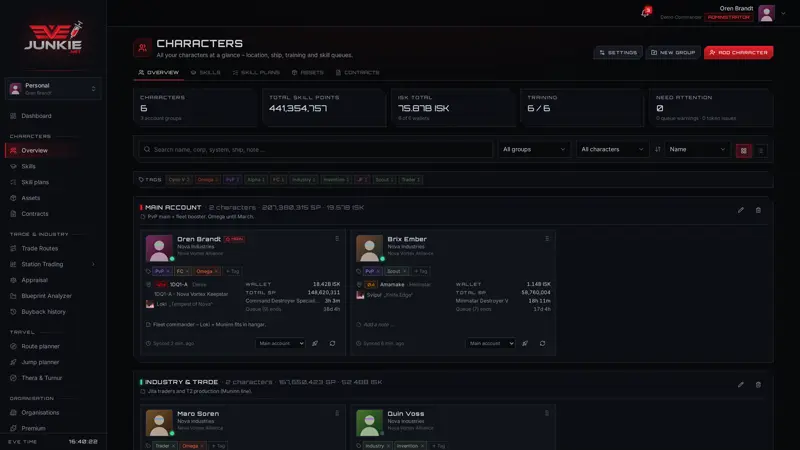 Characters – screenshot