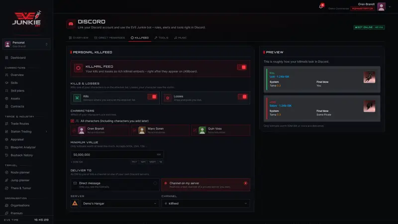 Notifications as DMs – screenshot